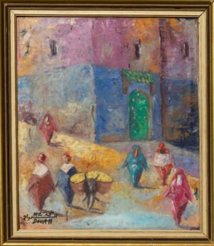 medina morning, chefchaouen – abstract impression