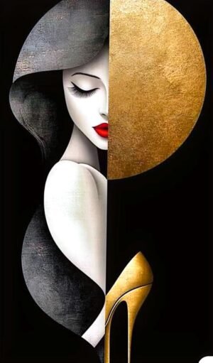 Un visage d'élégance ( 60 x 70 cm )